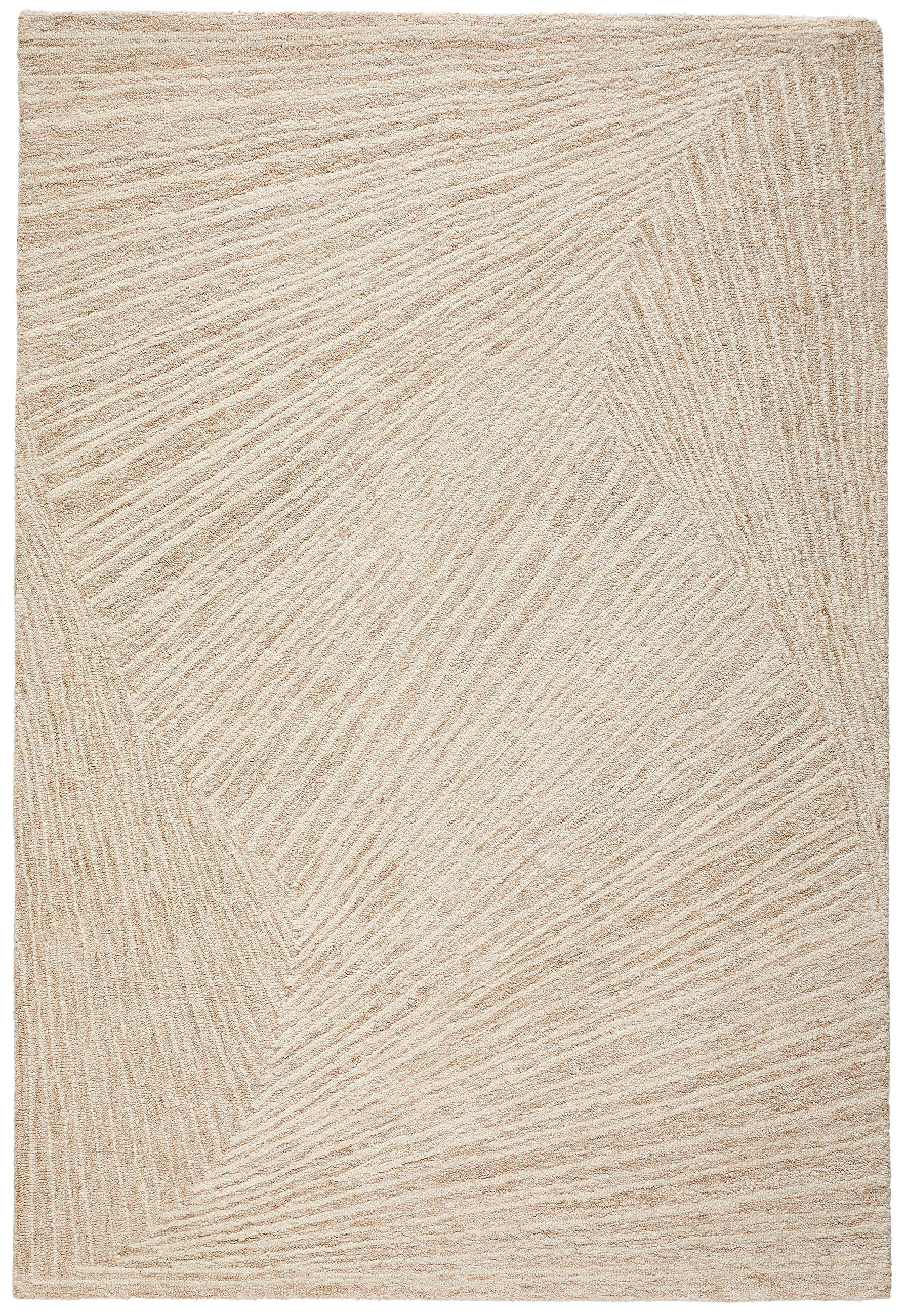 Novel Tuftteppich Braun, Creme 70x130 cm