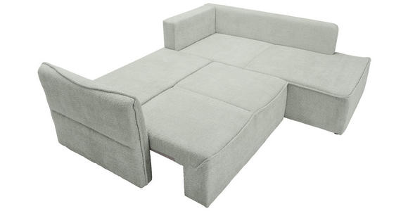 ECKSOFA  in Chenille Naturfarben  - Schwarz/Naturfarben, KONVENTIONELL, Kunststoff/Textil (233/193cm) - Carryhome