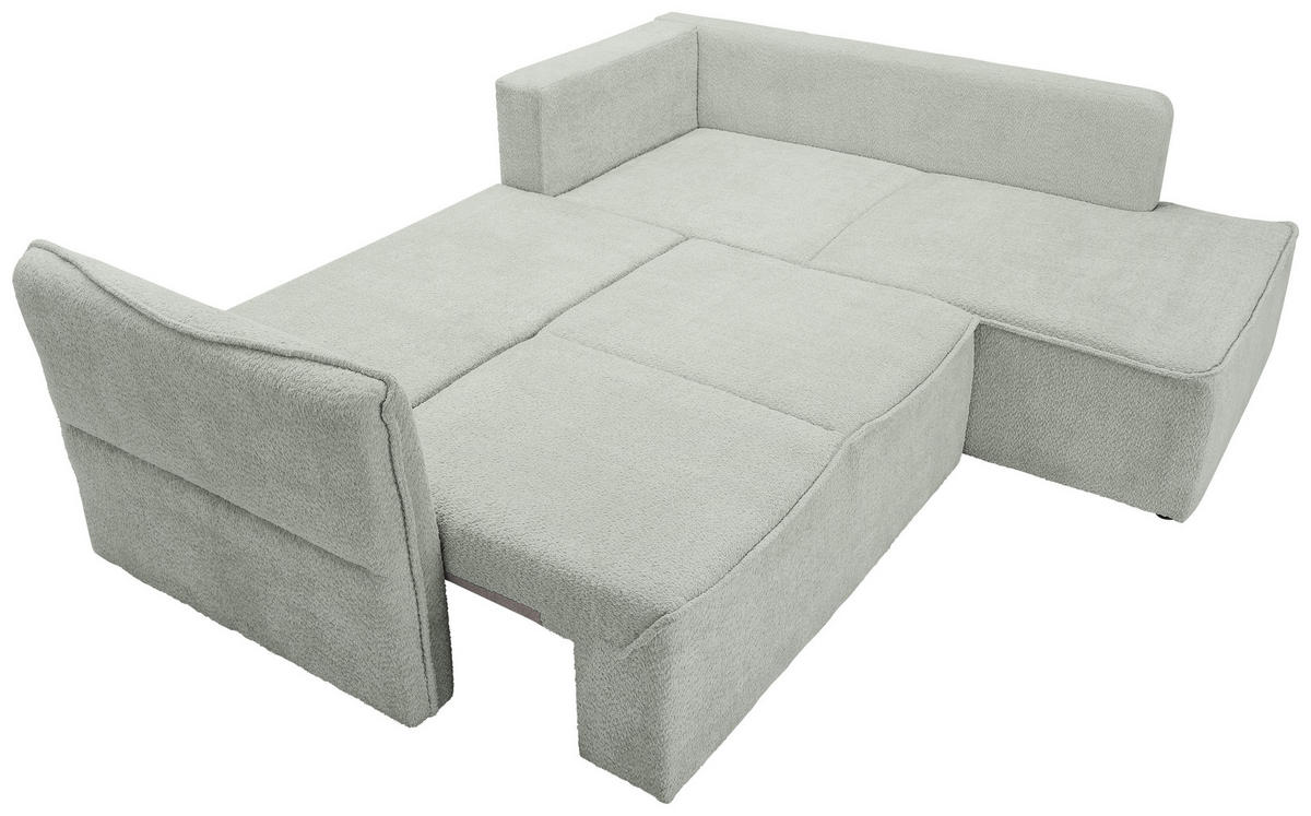 ECKSOFA in Chenille Naturfarben  - Schwarz/Naturfarben, Konventionell, Kunststoff/Textil (233/193cm) - Carryhome
