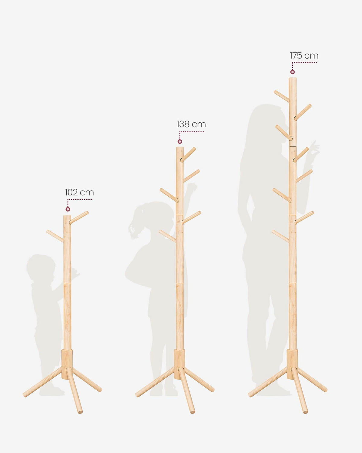 KLEIDERSTÄNDER in Ecru 47/175/47 cm   - Ecru, Basics, Holzwerkstoff (47/175/47cm)
