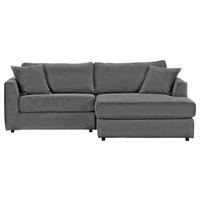 ECKSOFA  in Cord Anthrazit  234/170 cm  - Anthrazit/Schwarz, KONVENTIONELL, Kunststoff/Textil (234/170cm) - Carryhome