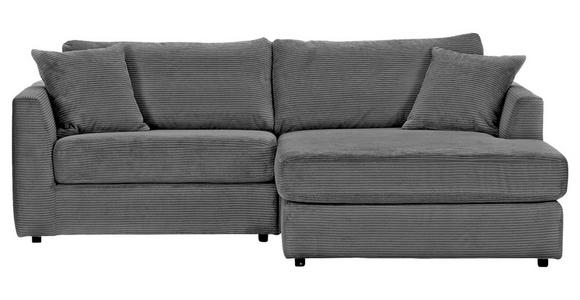 ECKSOFA  in Cord Anthrazit  234/170 cm  - Anthrazit/Schwarz, KONVENTIONELL, Kunststoff/Textil (234/170cm) - Carryhome