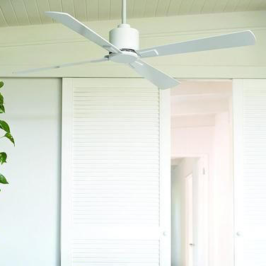 DECKENVENTILATOR  132/33 cm    - Weiss, Basics, Holzwerkstoff/Metall (132/33cm)