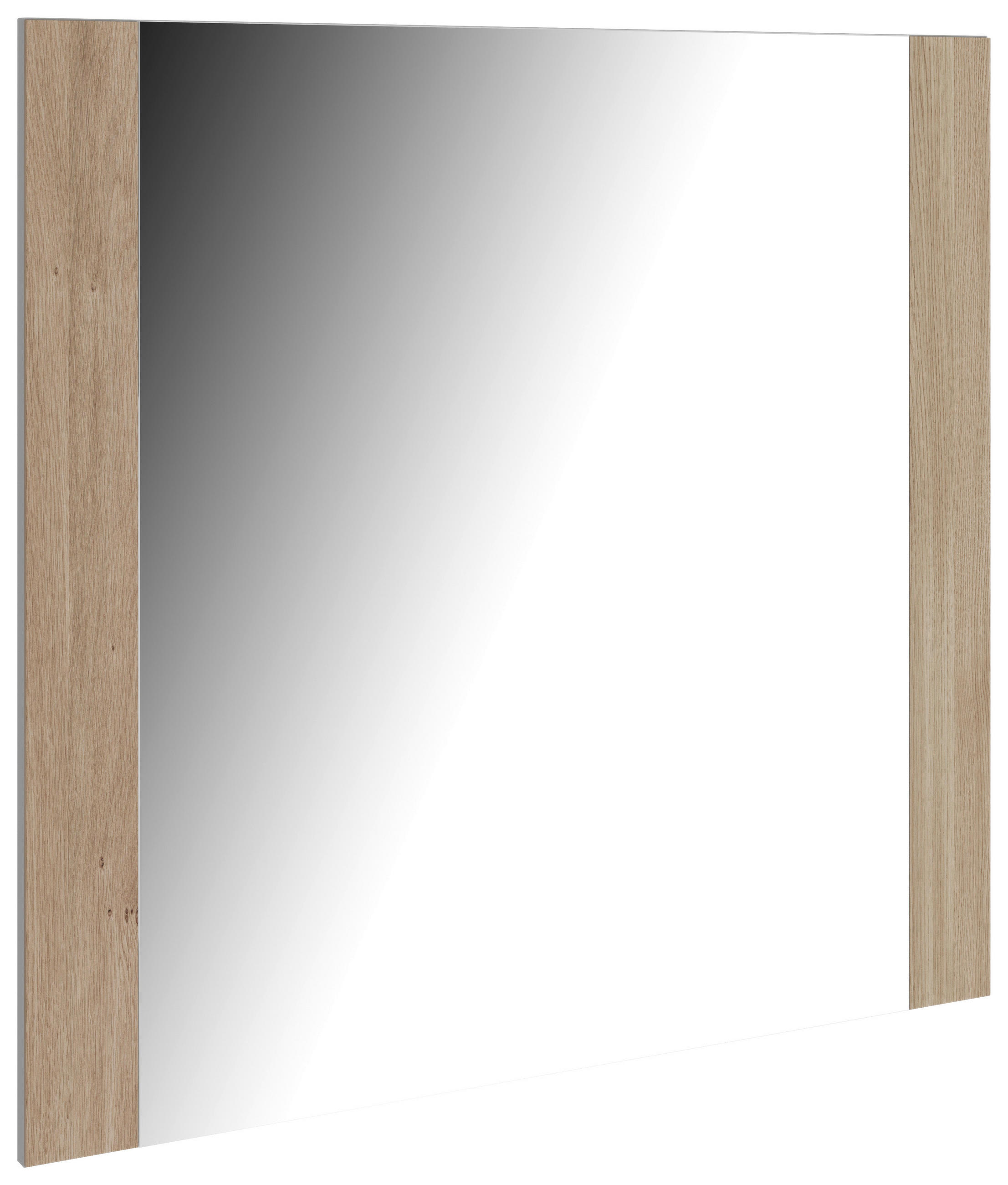 WANDSPIEGEL 82/80/2 cm    in quadratisch  - Kaschmir/Eiche Bianco, Design, Glas/Holz (82/80/2cm) - Livetastic