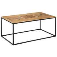 COUCHTISCH in Holz, Metall 100/60/41,5 cm  - Eichefarben/Schwarz, Design, Holz/Metall (100/60/41,5cm) - Johann Jakob