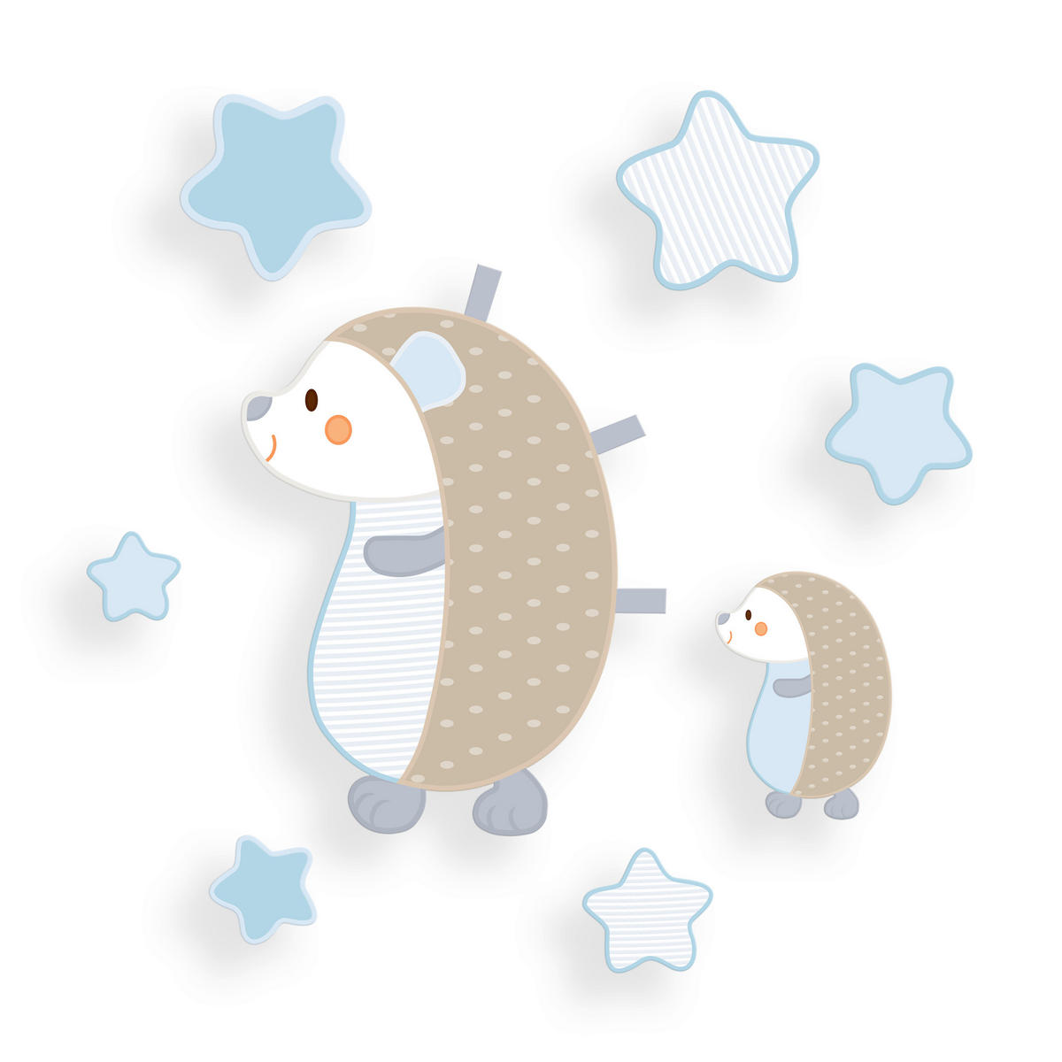 DEKORATIVNI STIKER          - svetlobraon/pastelno plava, Osnovno, plastika - My Baby Lou