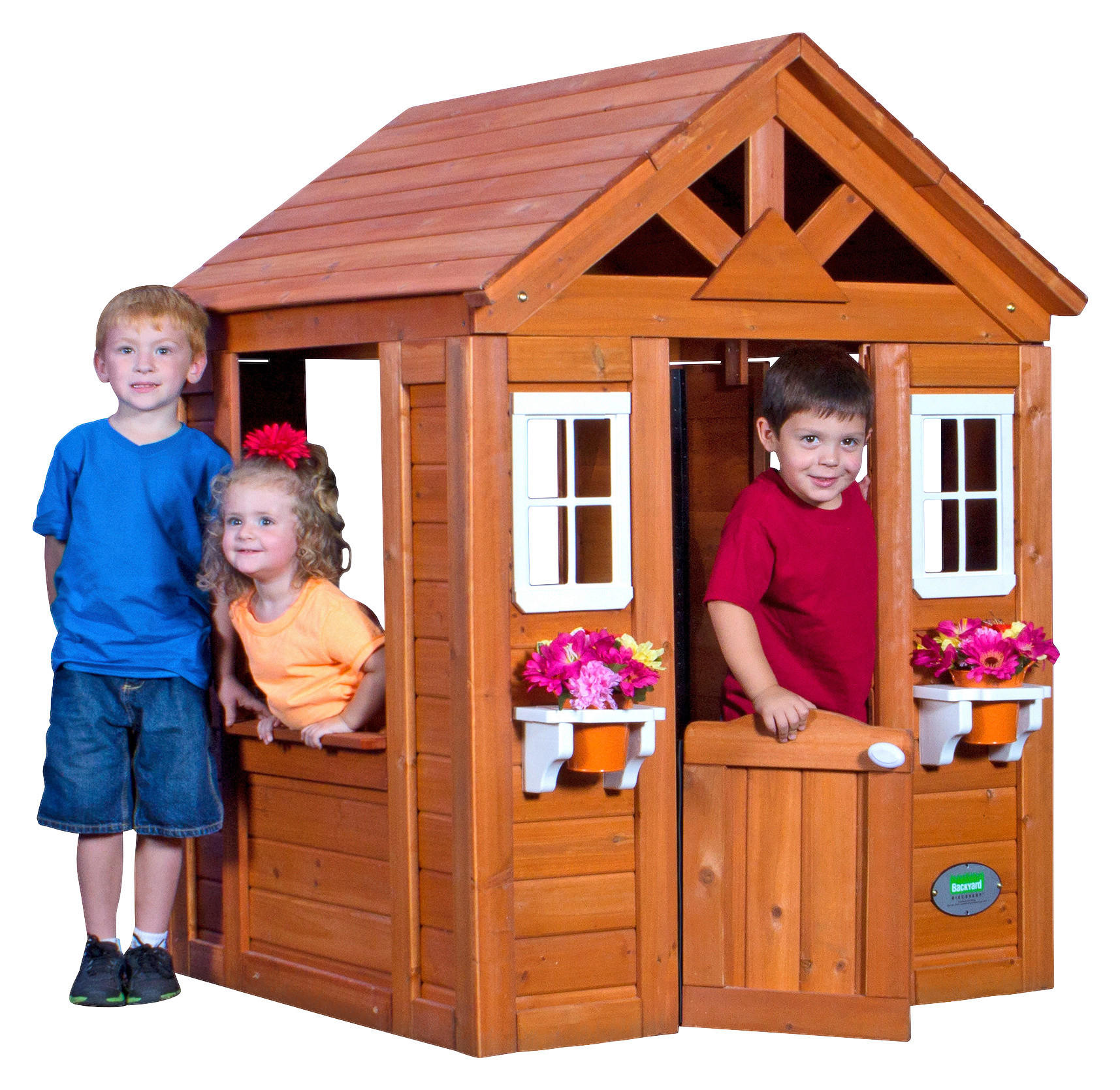 SPIELHAUS 107/140/117 cm  - Hellbraun, Design, Holz (107/140/117cm) - Ambia Garden