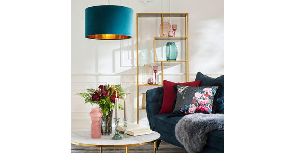 COUCHTISCH in Metall, Glas 80/80/45 cm - Goldfarben/Weiß, Trend, Glas/Metall (80/80/45cm) - Ambia Home
