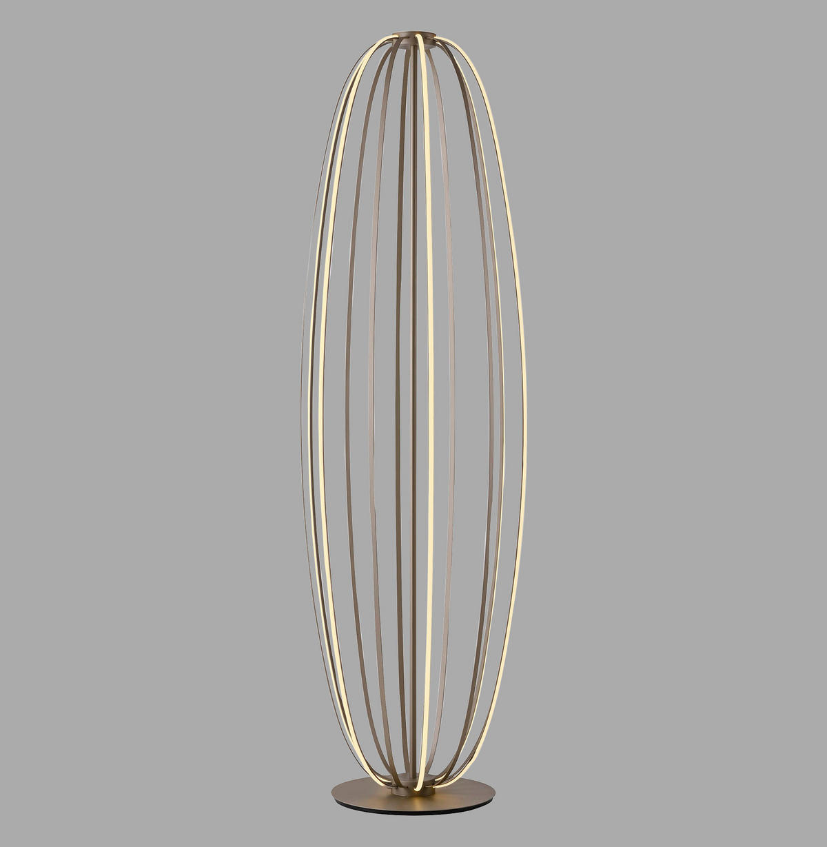 LED-STEHLEUCHTE - Bronzefarben, Design, Kunststoff/Metall (42/42/138cm) - Paul Neuhaus