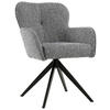 ARMLEHNSTUHL  in Eisen Webstoff  - Schwarz/Grau, Design, Textil/Metall (62/88/65cm) - Novel