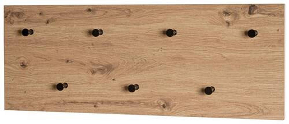 WANDGARDEROBE - Eichefarben/Schwarz, Holzwerkstoff/Metall (80/30/5cm)