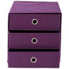 FALTBOX - Brombeere/Silberfarben, Design, Karton/Textil (32/32/31,5cm) - Carryhome