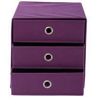 FALTBOX - Brombeere/Silberfarben, Design, Karton/Textil (32/32/31,5cm) - Carryhome