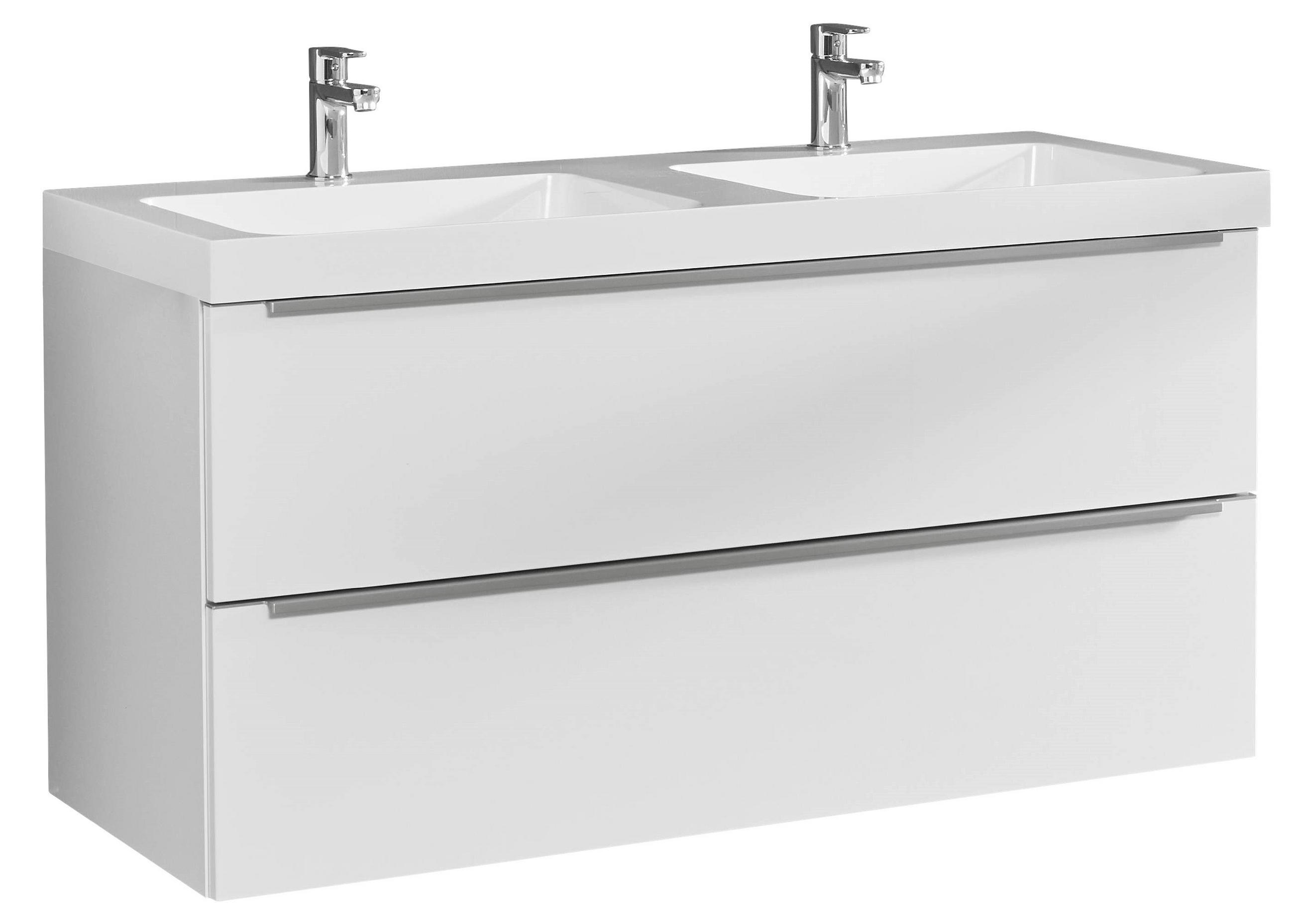 TVÄTTSTÄLL MED KOMMOD 121 cm  - stålfärgad/vit, Modern, metall/trämaterial (121cm) - Celina Home