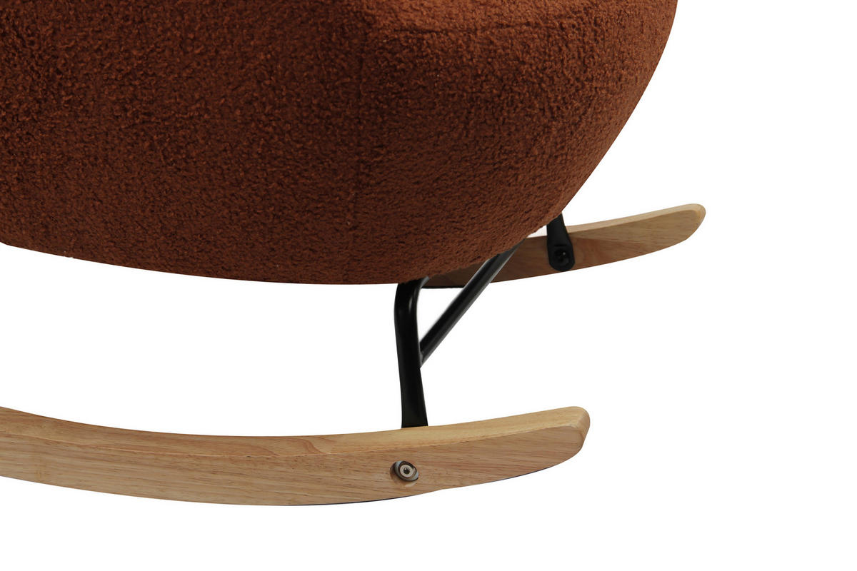 KINDER-SCHAUKELSTUHL - Braun, Basics, Holz/Textil (59/70/62cm) - Livetastic
