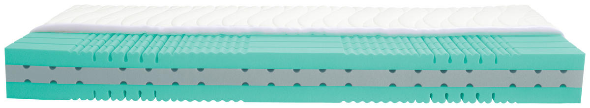 KALTSCHAUMMATRATZE 80/200 cm Höhe ca. 21 cm  - Weiß, Basics, Textil (80/200cm) - Novel