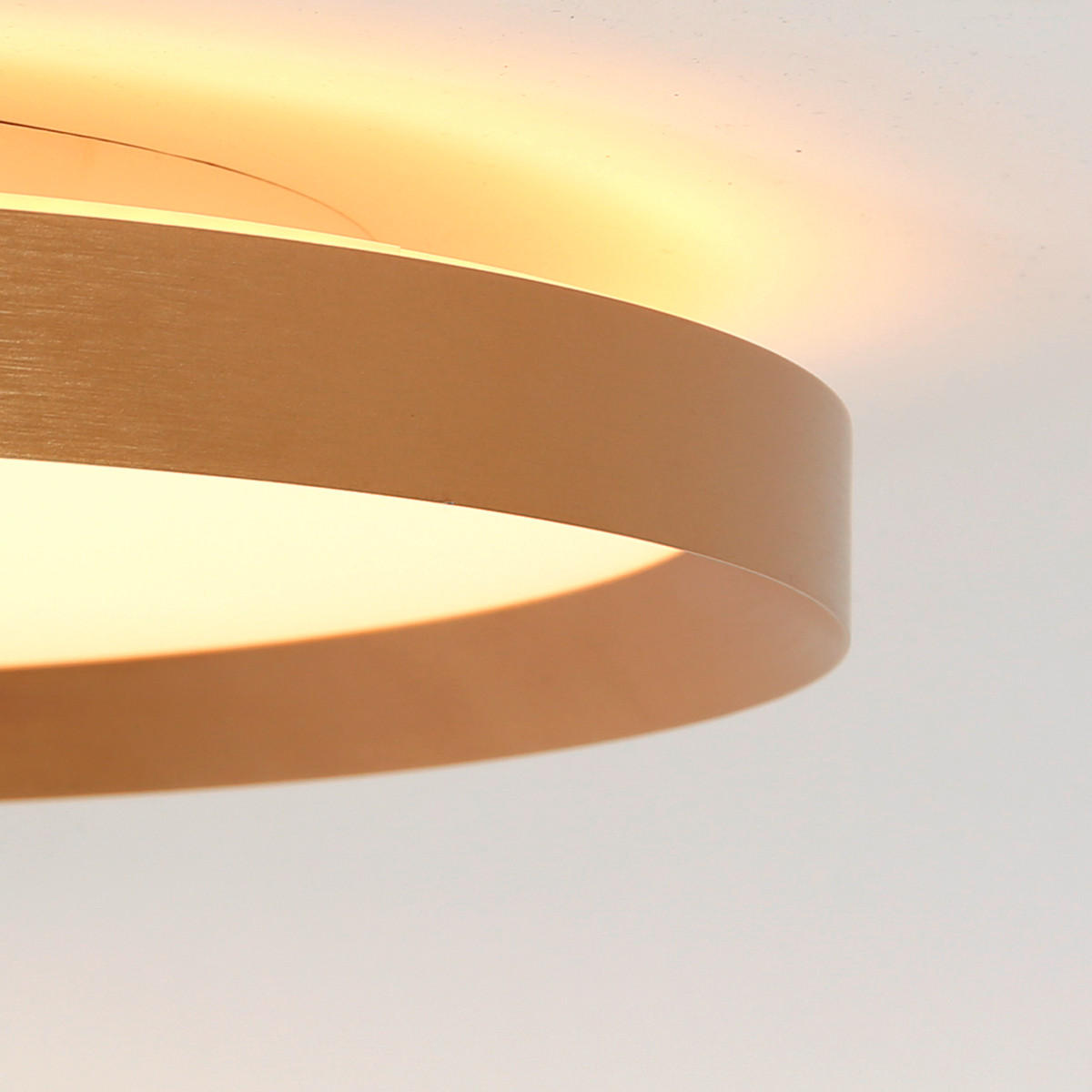 DECKENLEUCHTE  40/7 cm    - Goldfarben, KONVENTIONELL, Kunststoff/Metall (40/7cm)