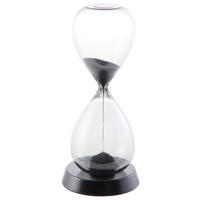 SANDUHR Schwarz  - Schwarz, Basics, Glas/Holzwerkstoff (9/20,5cm) - Ambia Home