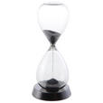 SANDUHR Schwarz  - Schwarz, Basics, Glas/Holzwerkstoff (9/20,5cm) - Ambia Home