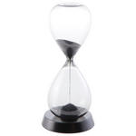 SANDUHR Schwarz  - Schwarz, Basics, Glas/Holzwerkstoff (9/20,5cm) - Ambia Home