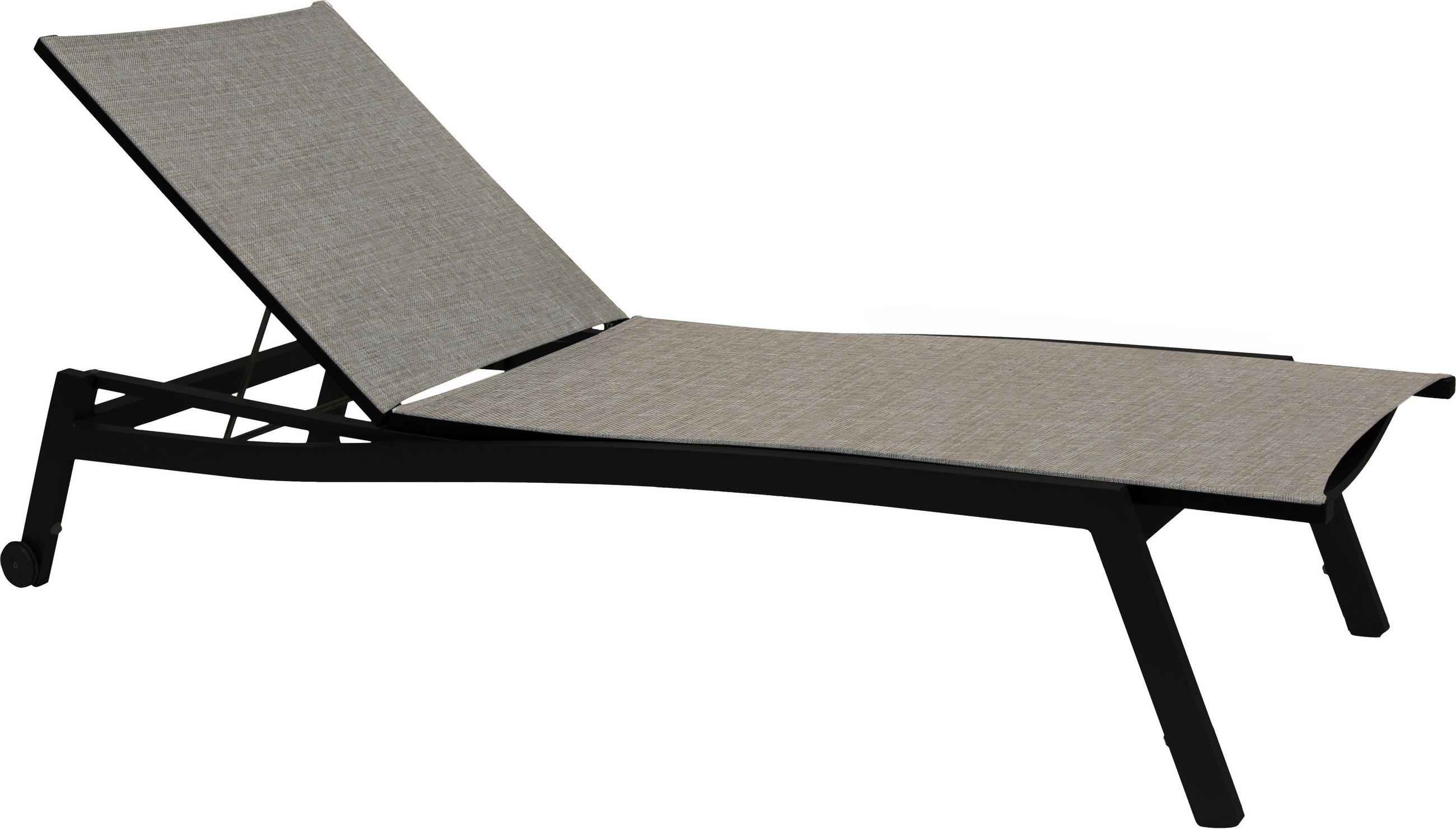 GARTENLIEGE 201/38/70 cm  - Schwarz/Grau, Basics, Textil/Metall (201/38/70cm) - Stern