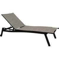 GARTENLIEGE 201/38/70 cm  - Schwarz/Grau, Basics, Textil/Metall (201/38/70cm) - Stern