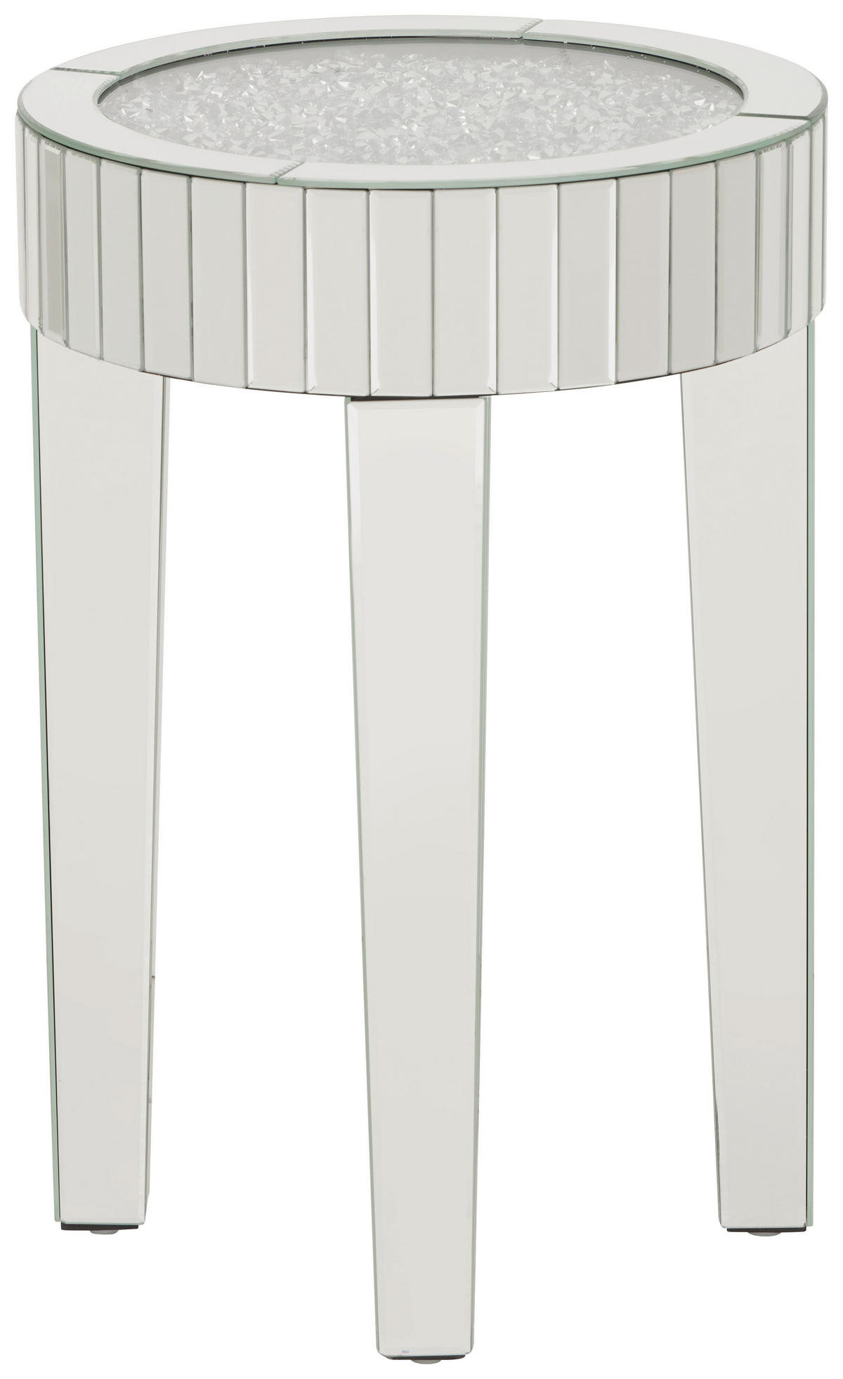 KISASZTAL Üveg, faalapú anyag 40/40/60 cm  - ezüstszínű, Design, faalapú anyag/Üveg (40/40/60cm) - Xora
