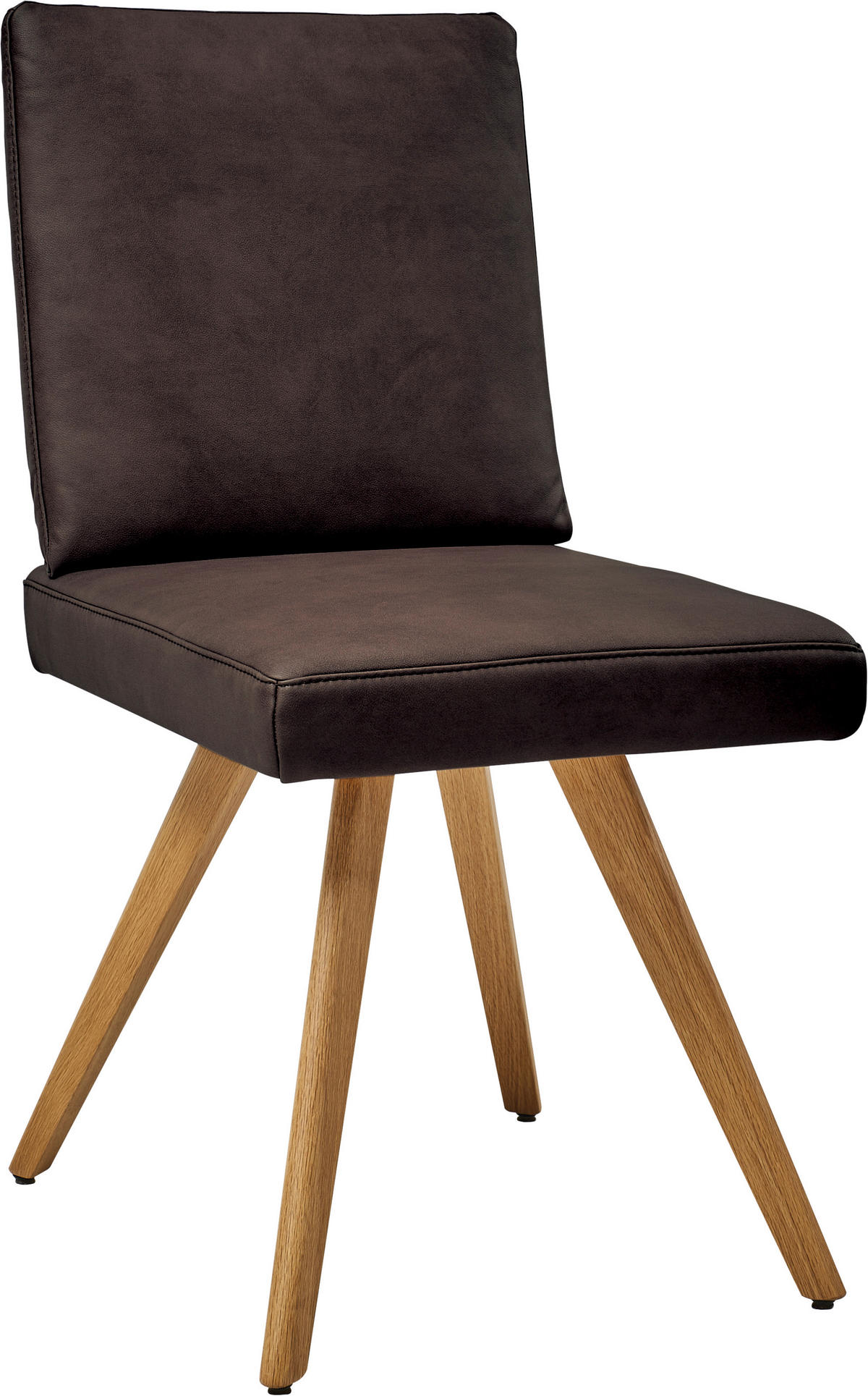 STUHL  in Mikrofaser Textil, Holzwerkstoff  - Eichefarben/Dunkelbraun, Design, Holzwerkstoff/Textil (46/94/58cm) - Dieter Knoll