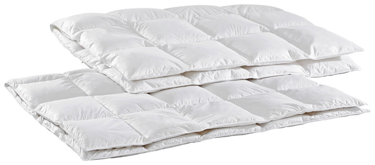 CELOROČNÁ PRIKRÝVKA, 135/200 cm,  - biela, Natur, textil (135/200cm) - Billerbeck