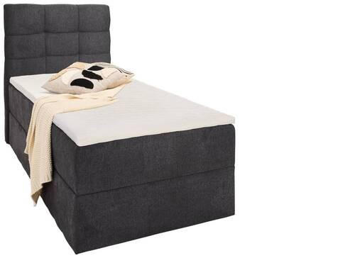BOXBETT 100/200 cm  in Dunkelgrau  - Dunkelgrau/Schwarz, KONVENTIONELL, Kunststoff/Textil (100/200cm) - Boxxx
