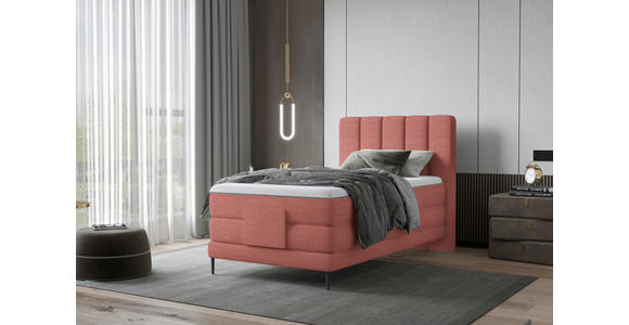 BOXSPRINGBETT 100/200 cm  in Rosa  - Schwarz/Rosa, Natur, Textil/Metall (100/200cm) - Esposa