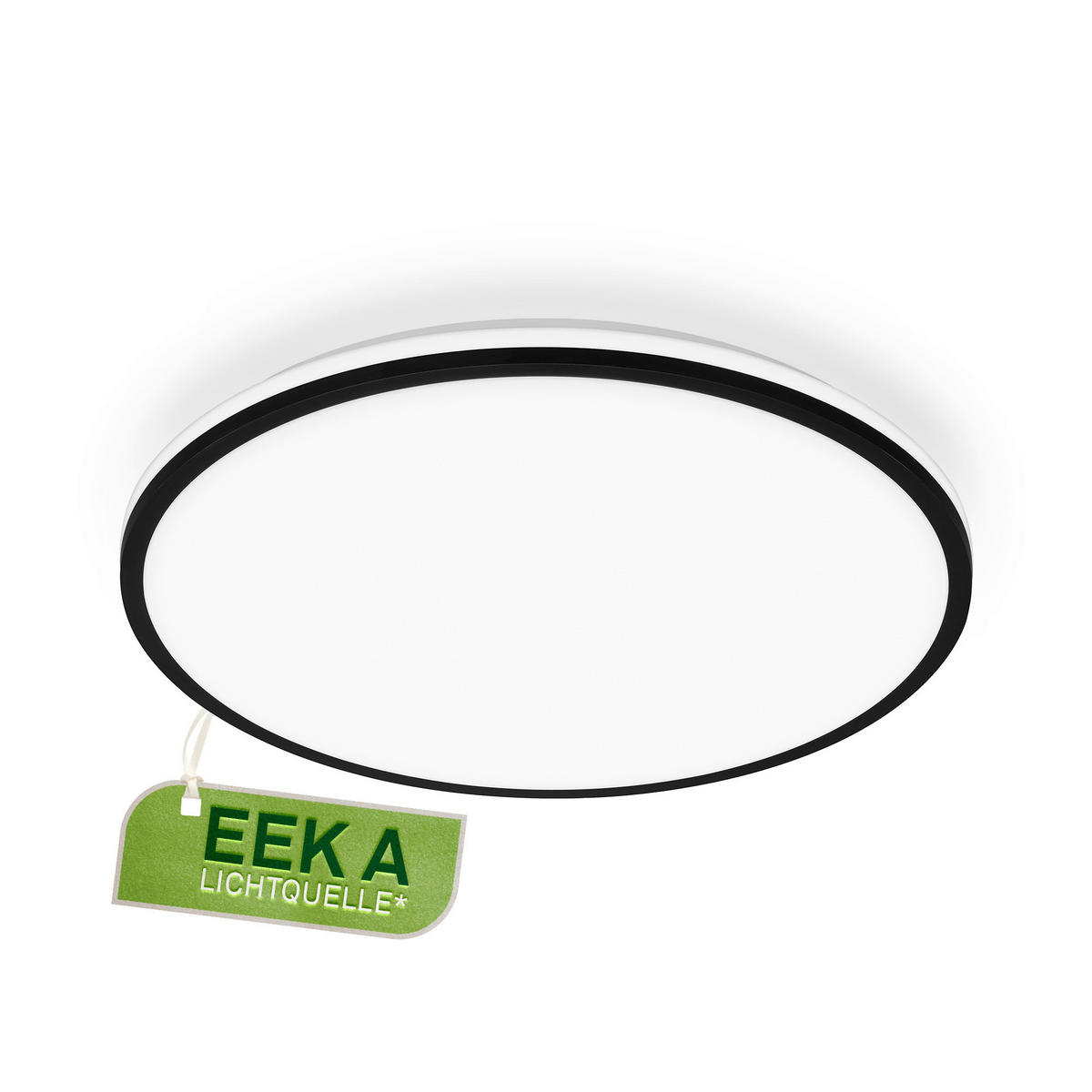 LED-DECKENLEUCHTE Pulap A 33/6 cm   - Schwarz, Basics, Kunststoff (33/6cm) - Briloner