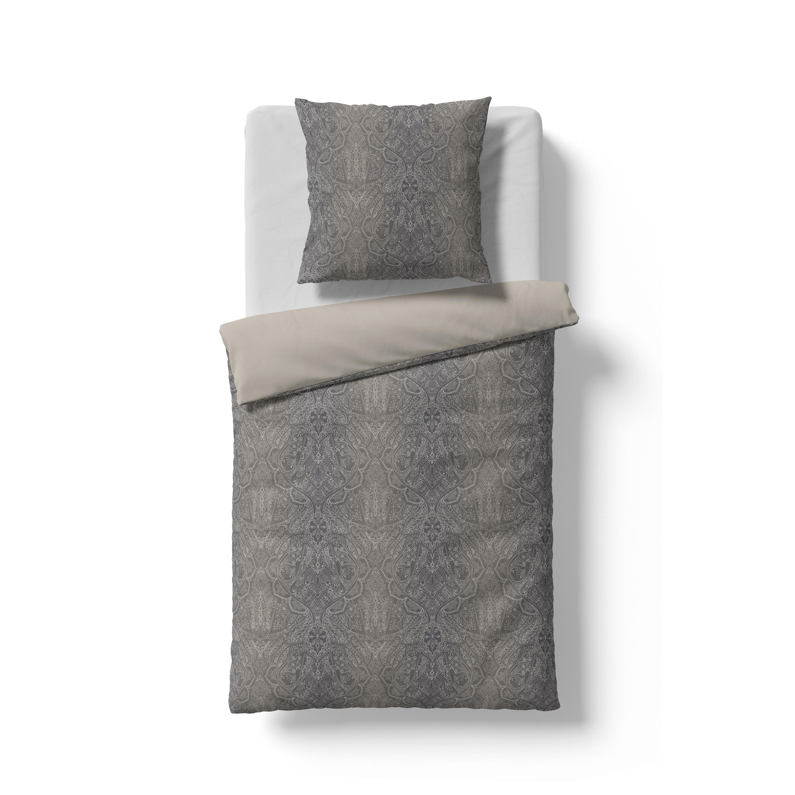 BETTWÄSCHE Black Premium Damast Damast 240/220 cm  - Grau, Basics, Textil (240/220cm) - Fleuresse