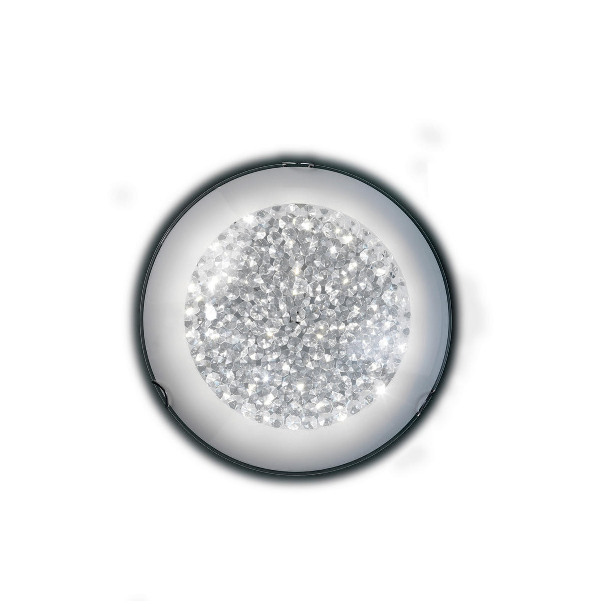 LED-DECKENLEUCHTE 30/30/10 cm   - Klar/Chromfarben, Design, Glas/Metall (30/30/10cm)