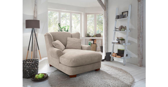 XXL-SESSEL - Creme, ROMANTIK / LANDHAUS, Holz/Textil (120/101/142cm) - Cantus