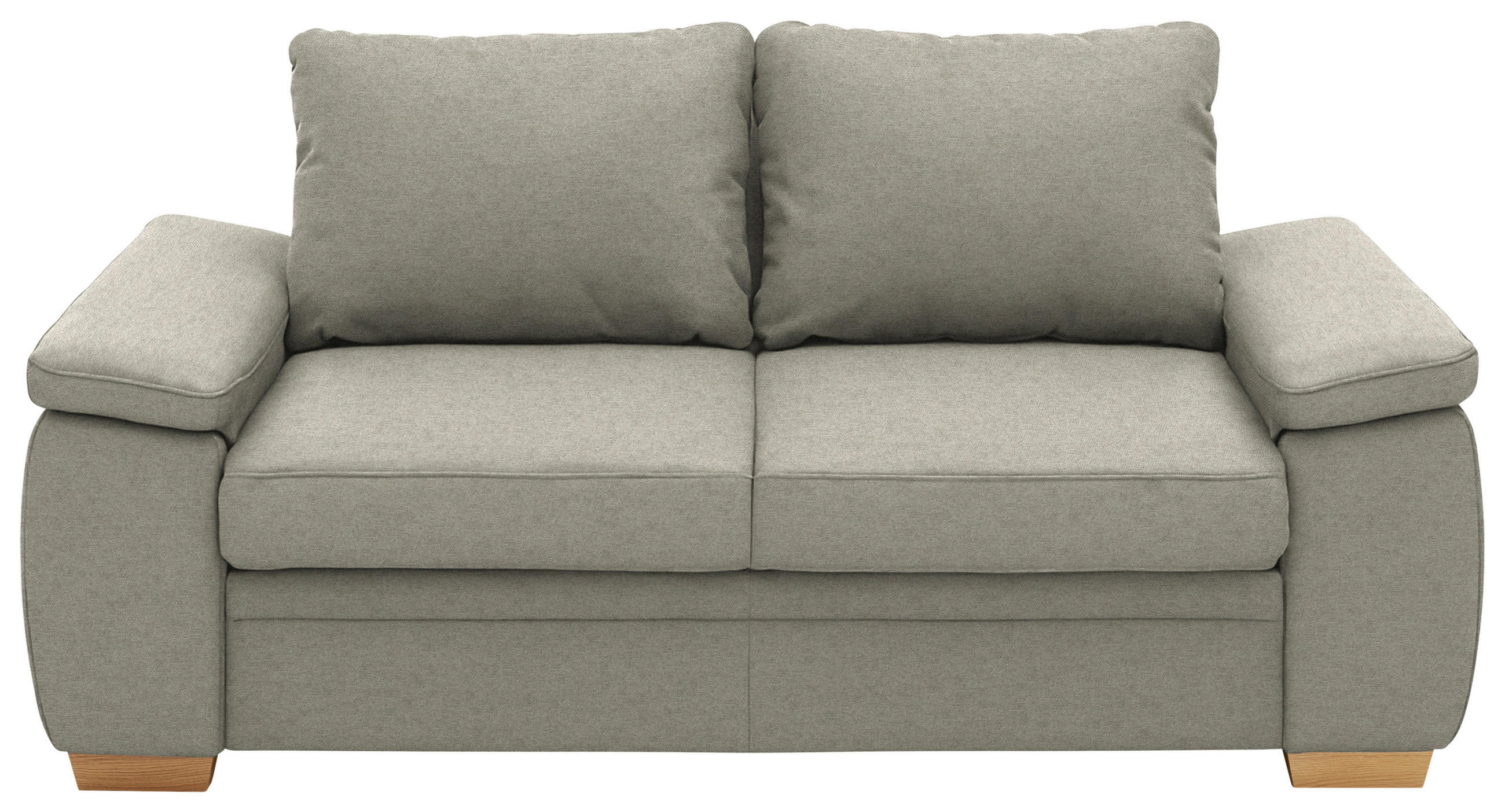 SCHLAFSOFA  in Chenille Greige  - Greige, KONVENTIONELL, Holz/Textil (166/90/100cm) - Beldomo Style