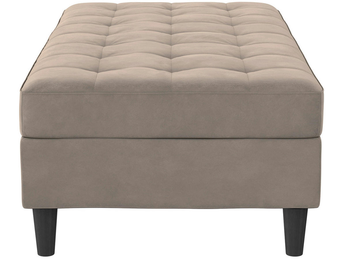 HOCKER in Textil Taupe  - Taupe/Schwarz, Basics, Kunststoff/Textil (130/43/69cm) - Livetastic