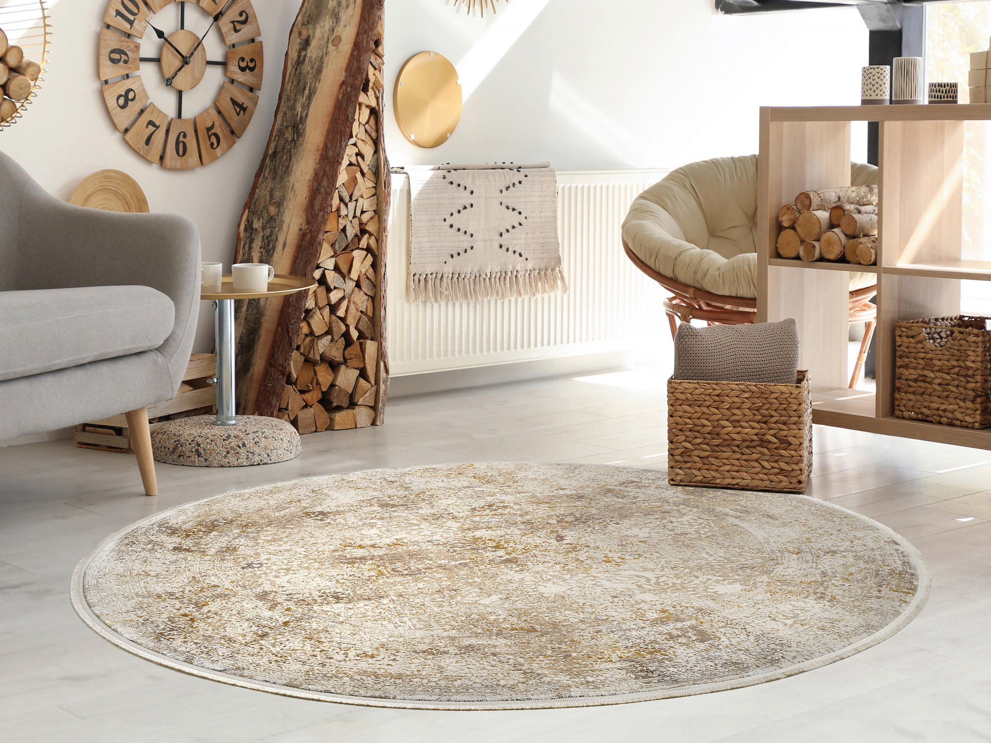 VINTAGE-TEPPICH 240 cm Avignon Goldfarben, Beige  - Beige/Goldfarben, Design, Textil (240cm) - Dieter Knoll