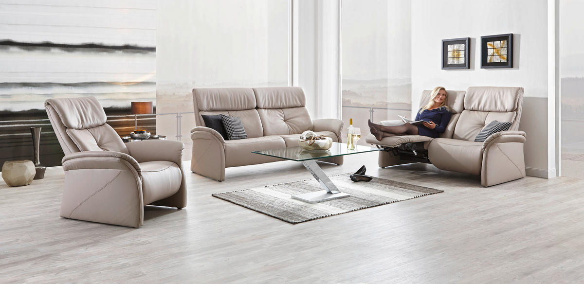 FERNSEHSESSEL in Hellrot  - Hellrot/Schwarz, KONVENTIONELL, Leder/Kunststoff (88/107/91cm) - Himolla Komfortklass