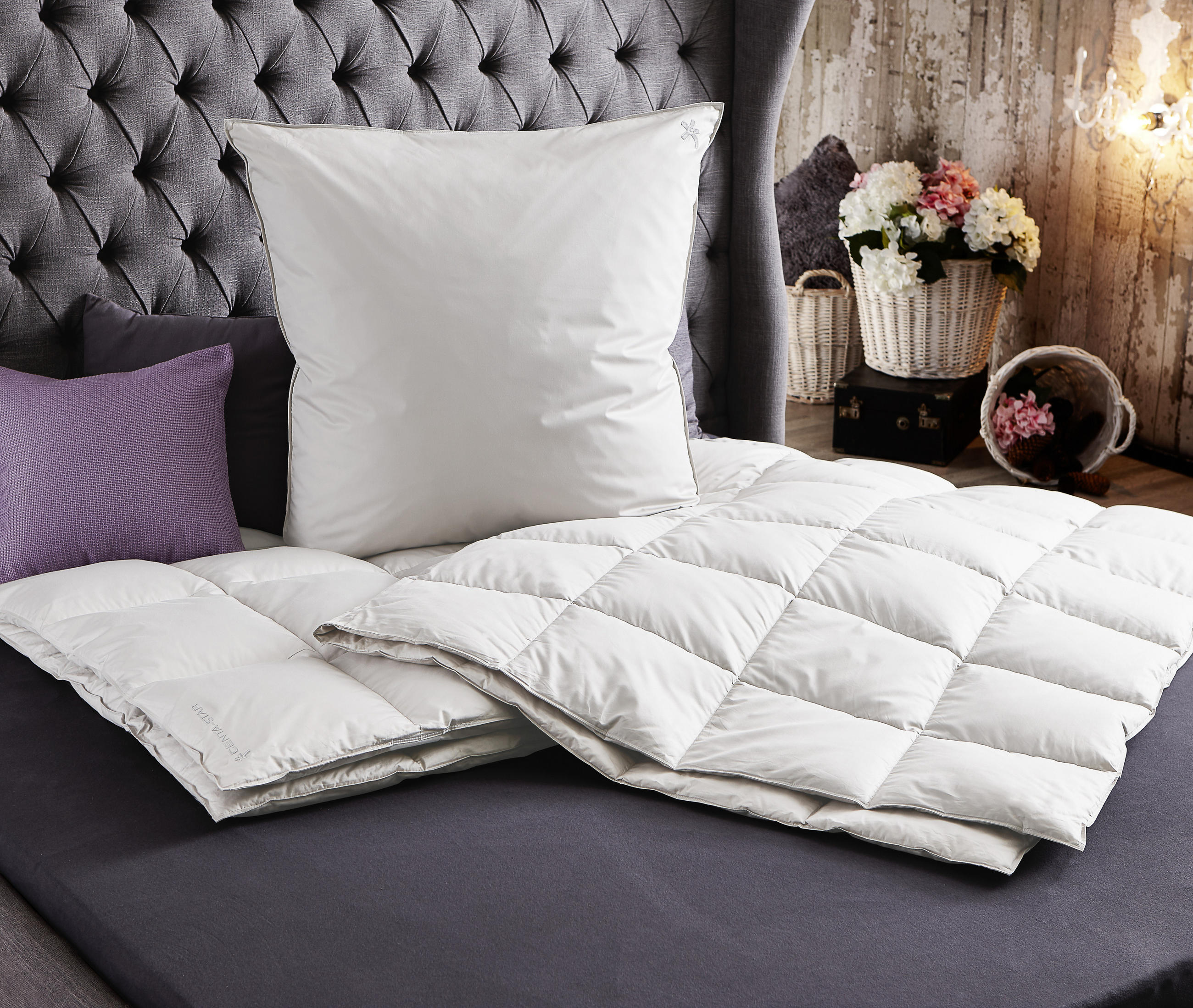 ZIMNÍ PŘIKRÝVKA, 135/200 cm, prachové peří - Sahara, Design, textil (135/200cm) - Centa-Star