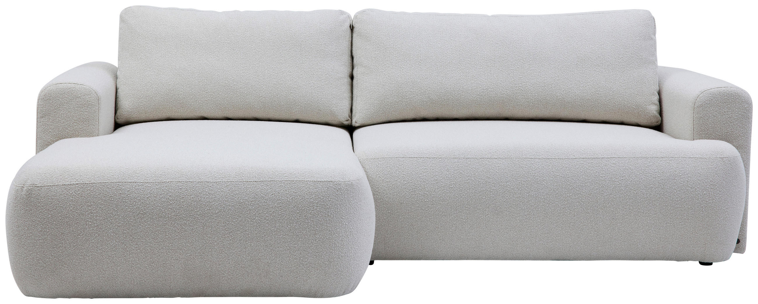 ECKSOFA Perlmutt Bouclé Rückenkissen, Rücken echt  - Perlmutt/Schwarz, KONVENTIONELL, Kunststoff/Textil (170/257cm) - Tom Tailor