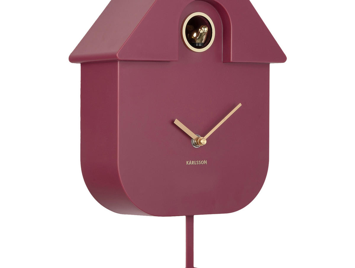 WANDUHR   - Mauve, Basics, Kunststoff (41/21.5cm) - Karlsson