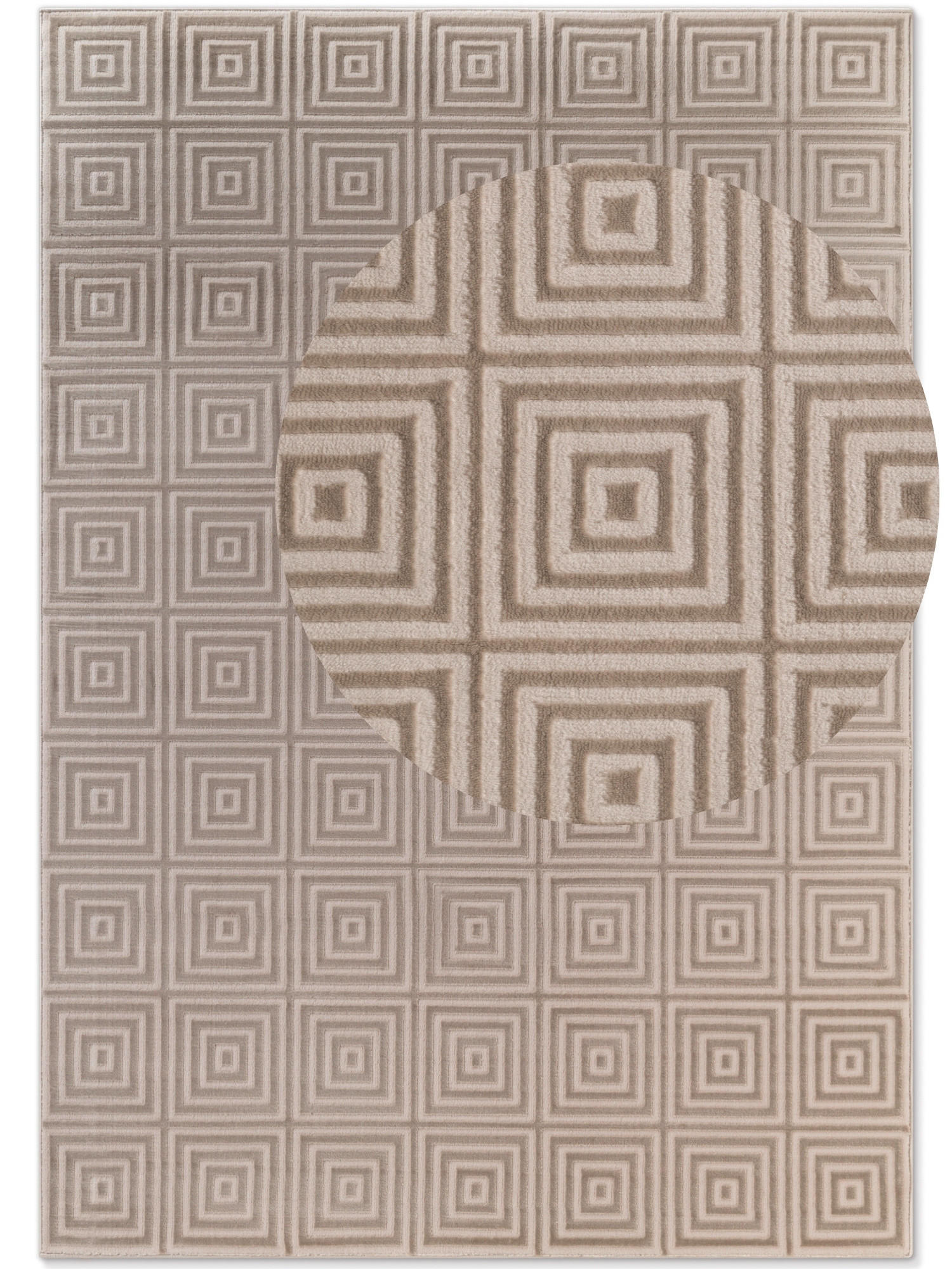TEPPICH 120/170 cm Perles Creme, Weiß  - Creme/Weiß, Basics, Kunststoff (120/170cm) - Elle Decoration