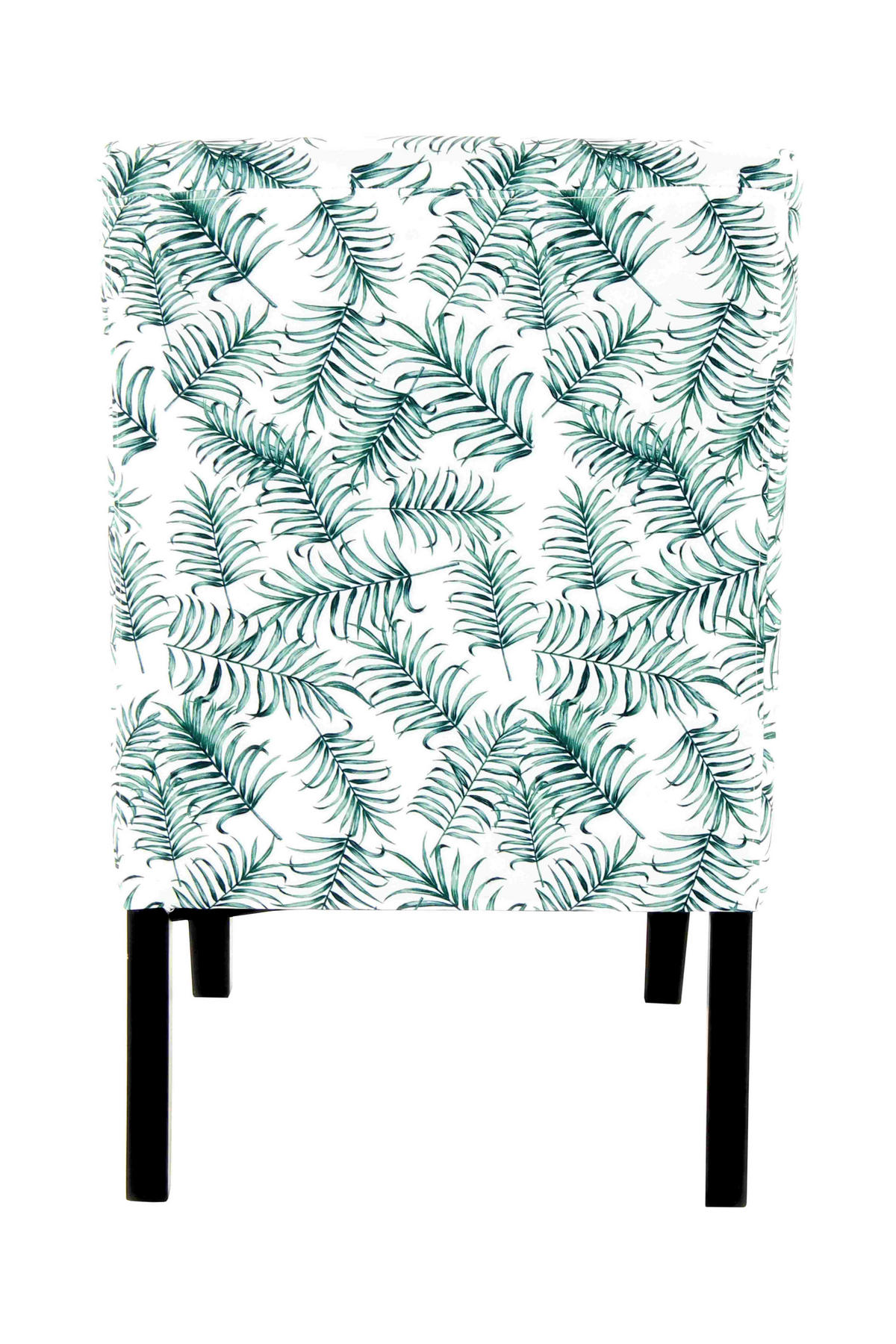 STUHL Flachgewebe Grün, Weiß  - Schwarz/Weiß, Design, Holz/Textil (55/92/77cm) - Kayoom