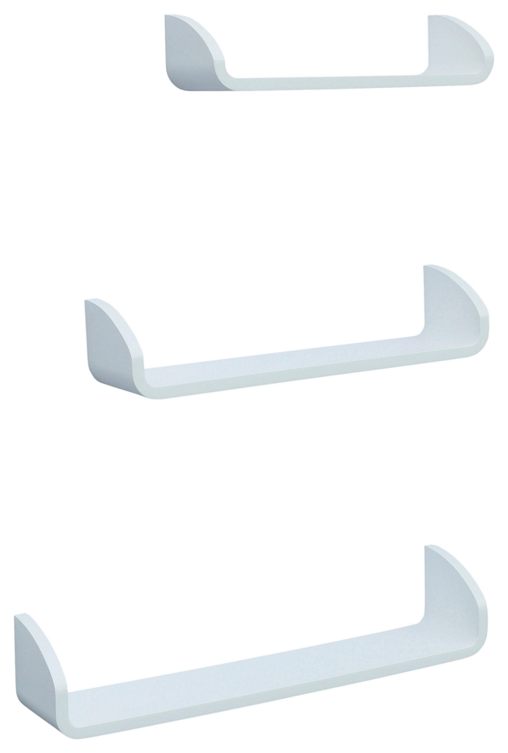 Wandboard Carlo 3er-set B: 40 - 60 Cm Weiß