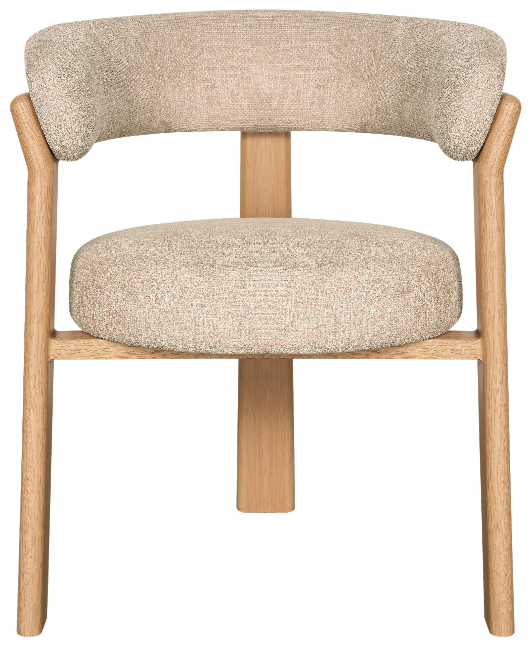 ARMLEHNSTUHL   Webstoff  Eichefarben, Beige  - Eichefarben/Beige, MODERN, Textil/Metall (62/74/56,5cm) - Livetastic