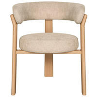 ARMLEHNSTUHL   Webstoff  Eichefarben, Beige  - Eichefarben/Beige, MODERN, Textil/Metall (62/74/56,5cm) - Livetastic