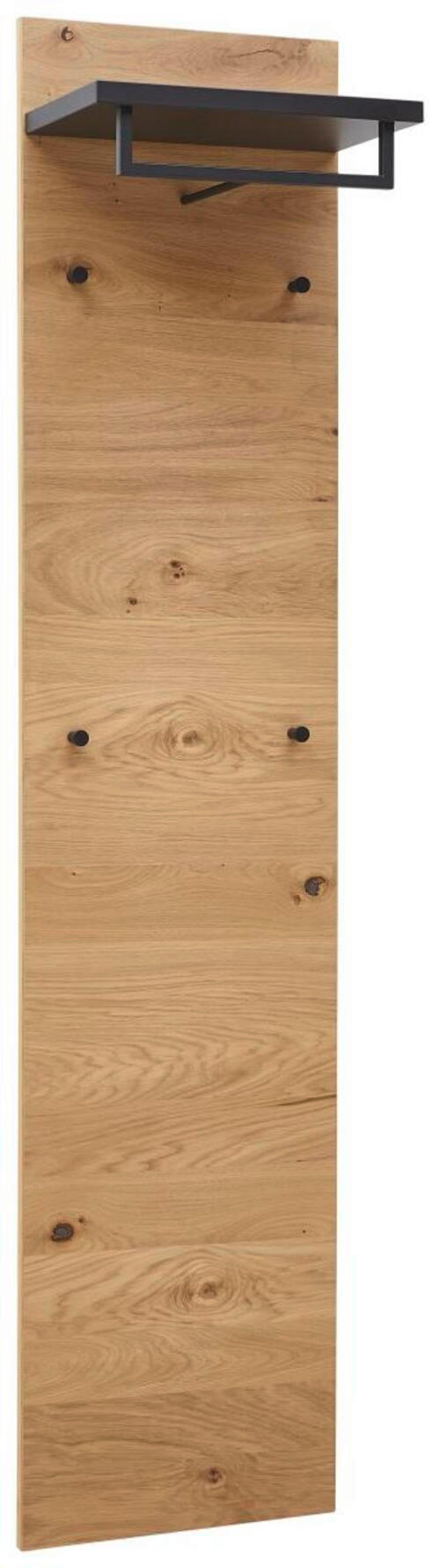 GARDEROBENPANEEL  in 42/183/27 cm  - Eichefarben/Anthrazit, Design, Holz/Metall (42/183/27cm) - Dieter Knoll