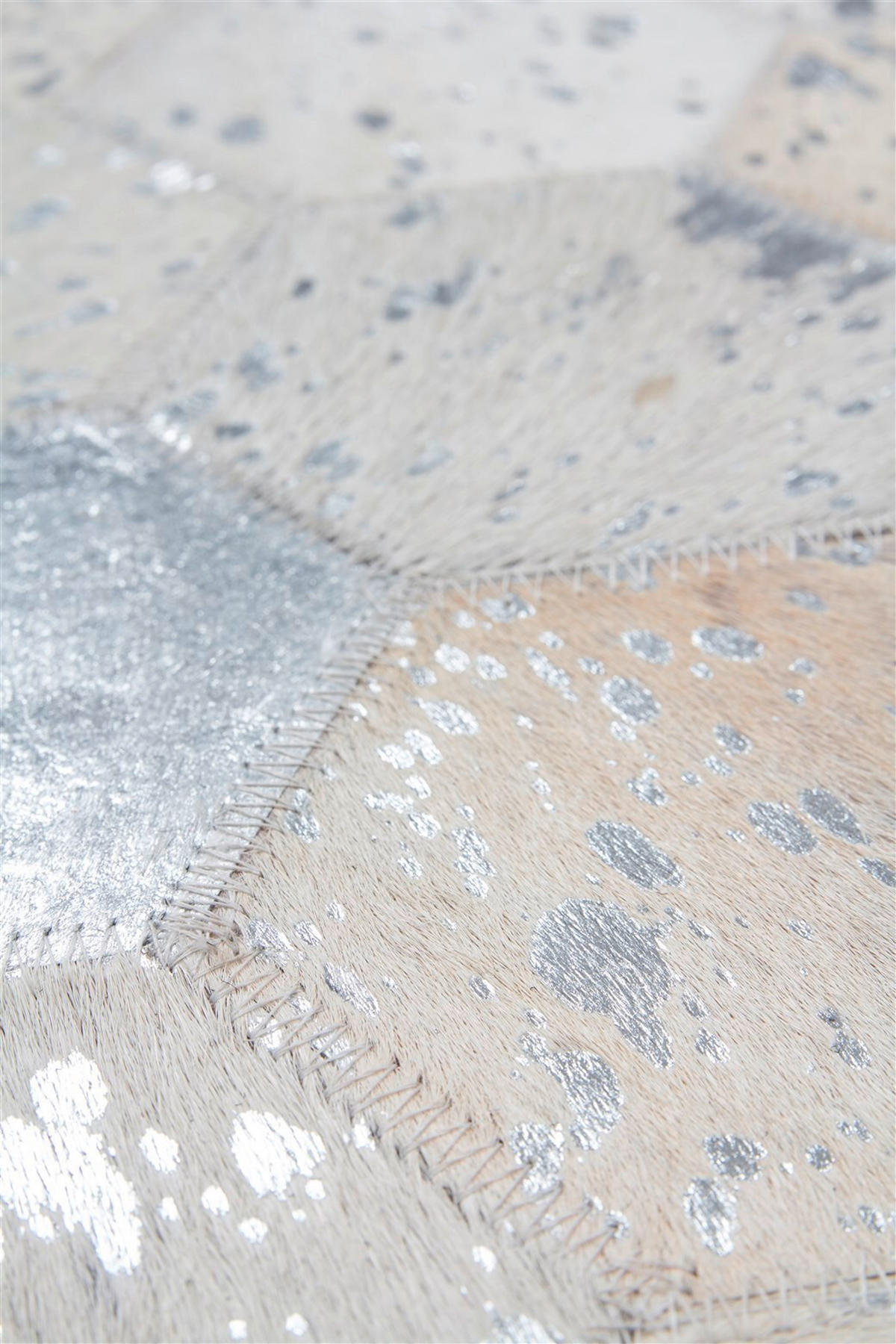 FLACHWEBETEPPICH 80/150 cm Spark 210 Grau / Silber Grau, Silberfarben  - Silberfarben/Grau, Design, Leder/Textil (80/150cm) - Novel