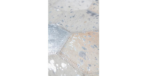 FLACHWEBETEPPICH 120/170 cm Spark 210 Grau / Silber Grau, Silberfarben  - Silberfarben/Grau, Basics, Leder/Textil (120/170cm) - Novel